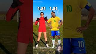 Footballer height football footballercomparisons famousfootballplayers worldcup fifa [upl. by Frederigo77]