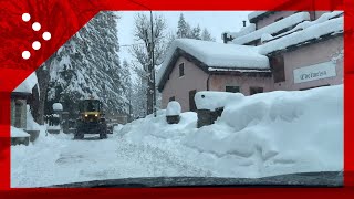 Neve a Madesimo il camera car lungo le strade innevate del paese [upl. by Hirai]