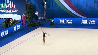 World Cup 2024 ginnastica ritmica FINALI Sofia Raffaelli individuale Clavette a Milano [upl. by Francisca]