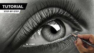 How to Draw Hyper Realistic Eye  Tutorial for BEGINNERS [upl. by Ecurb200]