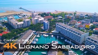 LIGNANO SABBIADORO 🇮🇹 4K Drone Aerial Friuli Venezia Giulia ITALY [upl. by Atsillac]