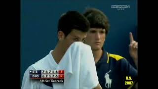 Novak Djokovic v Radek Stepanek U S Open 2007 [upl. by Akinal]