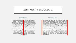 Word linksbündig zentiert Blocksatz [upl. by Cummings]