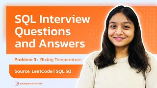 SQL Interview Questions and Answers Series  LeetCode  7 Rising Temperature [upl. by Akinahc]