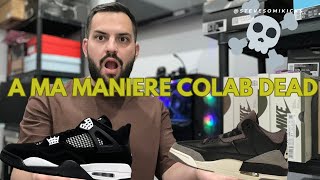 A MA MANIERE COLAB DEAD  JORDAN 4 WHITE THUNDER SNKRS PASS TIME REVEALED [upl. by Ib230]