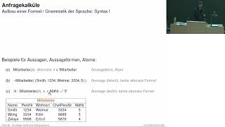Datenbanken » Grundlagen relationaler Anfragesprachen » Tupel und Domänenkalkül [upl. by Nicolle]