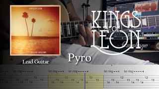 Kings Of Leon  Pyro  Guitar Lead Cover with Tabs Tutorial [upl. by Adelbert]