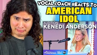 Vocal Coach Reacts to American Idol  Kenedi Anderson Audition [upl. by Toomay588]