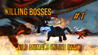 Wild Animals Online WAO  Killing Bosses 「Dragon Lava」1 [upl. by Wennerholn296]