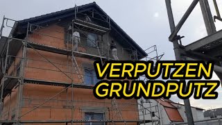 Wand verputzen  Grundputz fassade [upl. by Nitsug]