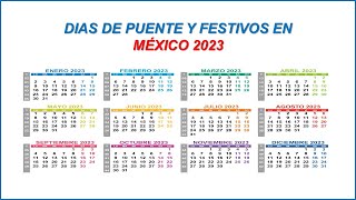 DIAS DE PUENTE Y FESTIVOS EN MÉXICO 2023 [upl. by Anirbak]