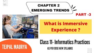 What is Immersive Experience  Chapter 2 Emerging Trends  Part 3  Class 11 Informatics Practices [upl. by Krell56]