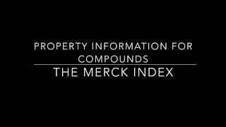 Using the Merck Index [upl. by Cyril]