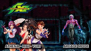 KOF XI  Athena  Mai  Yuri team LEVEL 8 Arcade [upl. by Akselav]