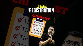 JEE Registration 5 Must Remember things✅✅jee jee2025 iit iitjee jeeregistration jeemains [upl. by Hoehne804]