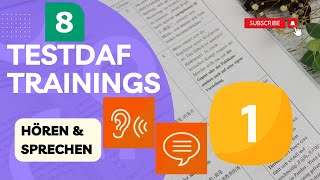 8 TestDaFTrainings – Einheit 1 – Hörverstehen amp Mündlicher Ausdruck [upl. by Yroger438]