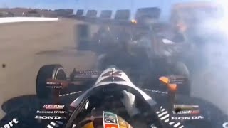 Dan Wheldon fatal crash rare onboard angle  IndyCar 2011 Las Vegas [upl. by Mandler]