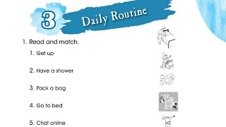 Unit 3 Grade 5  Daily routine الكتاب الأزرق [upl. by Malcom]