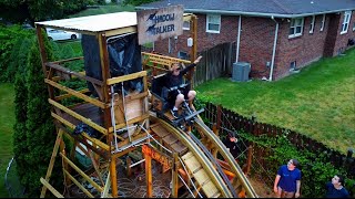 17YearOld Builds Roller Coaster in Backyard [upl. by Wahkuna]