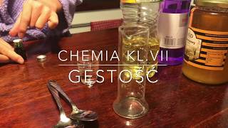 ChemiaFizyka klVII  GĘSTOŚĆ [upl. by Einnod]