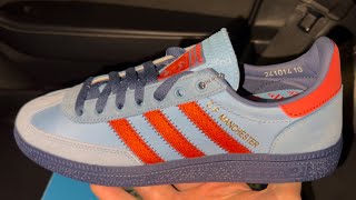 Adidas Manchester SPZL CP Company Light Blue Shoes [upl. by Ahsiyn]