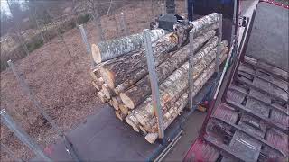 Semi Trailer amp spruce log loading [upl. by Nieberg401]