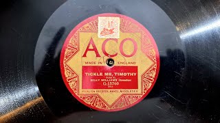 Tickle Me Timothy Billy Williams ACO 78rpm Gramophone Record Recorded in 1909 on Homophon [upl. by Simetra]