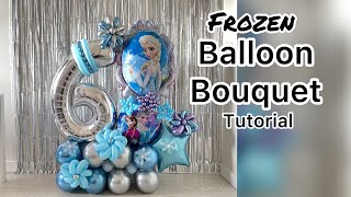 Frozen Balloon Bouquet Tutorial  Frozen birthday party decoration ideas frozenballoonbouquet [upl. by Anul]