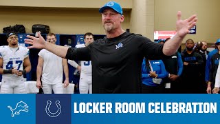 Lions at Colts postgame locker room celebration [upl. by Hedvig]