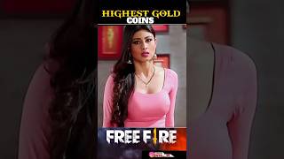 OMG 😳 HIGHEST GOLD COINS 😲 IN FREE FIRE trending freefire totalgamingraistar wright Gamer 99 [upl. by Elladine209]