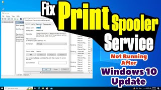 How To Fix Print Spooler Service Not Running After Windows 10 Update [upl. by Neda]