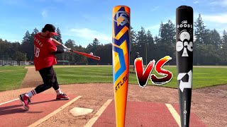 Louisville Slugger ATLAS vs DeMarini THE GOODS 1piece  BBCOR Baseball Bat Review [upl. by Kaazi]