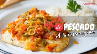 Deliciosa Receta de PESCADO a la veracruzana  Recetas mexicanas  Cocina Vital [upl. by Bendix]