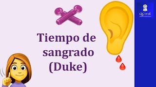 Como realizar el tiempo de sangrado Tiempo de sangría método de Duke [upl. by Icken]