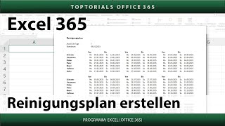 Reinigungsplan für das ganze Haus zum Ausdrucken erstellen  Excel 365 Tutorial [upl. by Khalid]