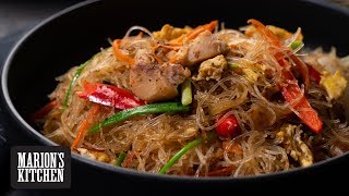 Thai Stirfried Glass Noodles  Marions Kitchen [upl. by Hewie]