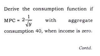 how to derive consumption function [upl. by Itsur]