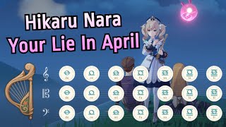 Hikaru Nara  Your Lie In April OP  Easy Genshin Lyre Cover Goose House [upl. by Darci250]