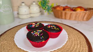 बिना ओवन या बिना अंडे के चॉकलेट कपकेक  NO OVEN EGGLESS CHOCOLATE CUPCAKES recipe [upl. by Sualocin]