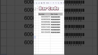 How to create bar code in google sheet shorts ytshorts ytshortsexcelshorts [upl. by Anawd]