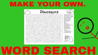 How To Make Your Own Word Search  Microsoft Word  Ep 1 [upl. by Enohpesrep]