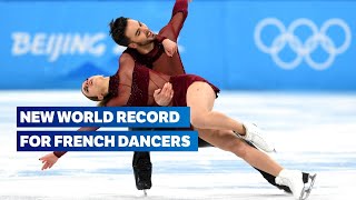 World Record  Papadakis and Cizeron ice dance highlights  Figure Skating Beijing 2022 [upl. by Kistner]