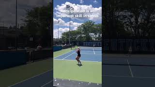 Anticipitation is an important skill in tennis [upl. by Yllatan74]