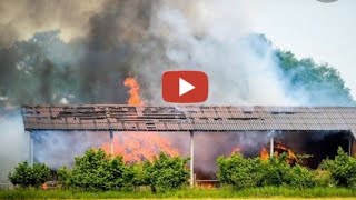 Bauernhofbrand bei Wehrführer Einsatzfahrten zum Bauernhofbrand Bevergern [upl. by Dall]