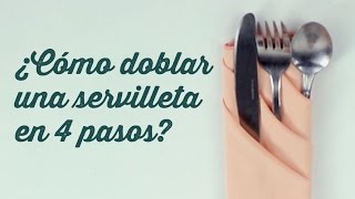 Cómo doblar una servilleta de tela  Doblado de servilletas [upl. by Levins]