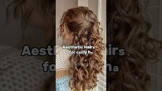 Aesthetic hairstyle for curly hair 🎀 curlyhair viralshort hairstyle [upl. by Dlarej156]