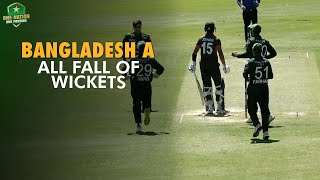 Bangladesh A Fall of Wickets vs Pakistan Shaheens  50over Match Darwin 2024 [upl. by Adile]