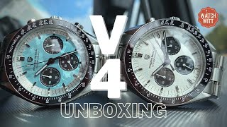 NEW V4 Pagani Design PD1701 Speedy Homage Double Unboxing [upl. by Irahk]