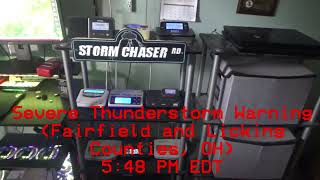 EAS 249250  Multiple Severe Thunderstorm Warnings  Mansfield OH  WWG57  July 15th 2024 [upl. by Duyne]