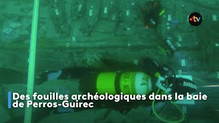 Des fouilles archéologiques dans la baie de PerrosGuirec [upl. by Aiouqahs]